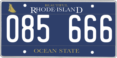 RI license plate 085666