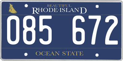 RI license plate 085672