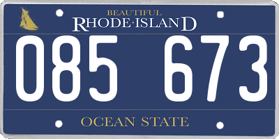 RI license plate 085673