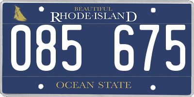 RI license plate 085675