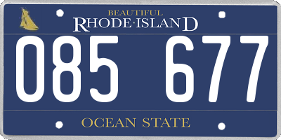RI license plate 085677