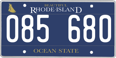 RI license plate 085680