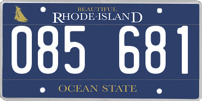 RI license plate 085681