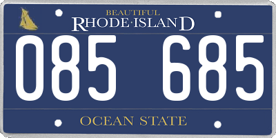 RI license plate 085685