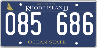 RI license plate 085686