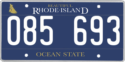 RI license plate 085693