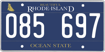 RI license plate 085697
