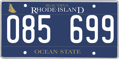 RI license plate 085699