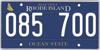 RI license plate 085700