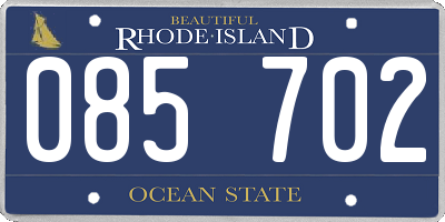 RI license plate 085702