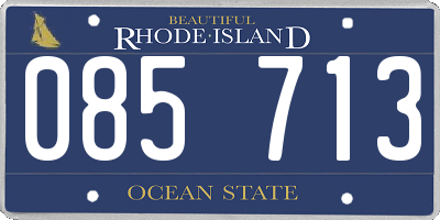 RI license plate 085713