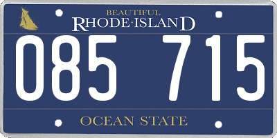 RI license plate 085715