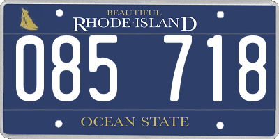 RI license plate 085718