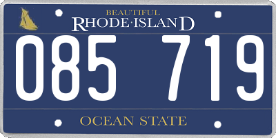 RI license plate 085719