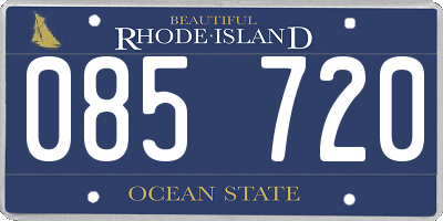 RI license plate 085720