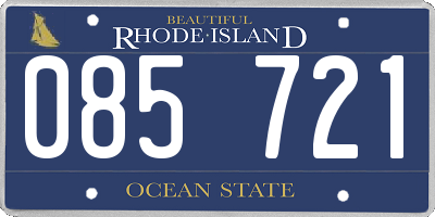 RI license plate 085721