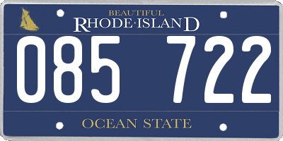 RI license plate 085722