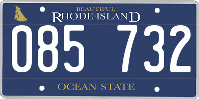 RI license plate 085732