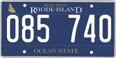 RI license plate 085740