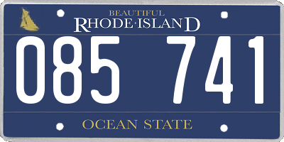 RI license plate 085741