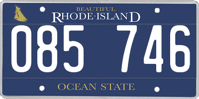 RI license plate 085746
