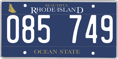 RI license plate 085749