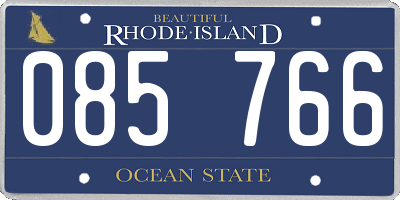 RI license plate 085766