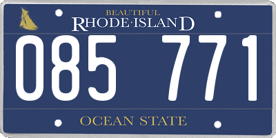 RI license plate 085771