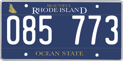 RI license plate 085773