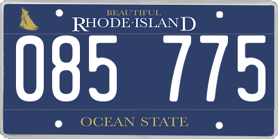 RI license plate 085775