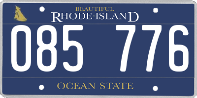 RI license plate 085776