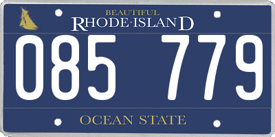 RI license plate 085779