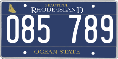 RI license plate 085789