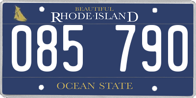RI license plate 085790
