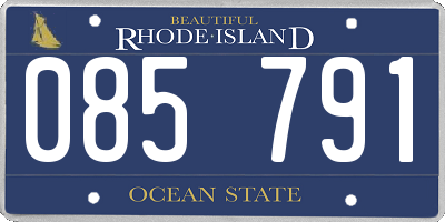 RI license plate 085791