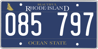 RI license plate 085797