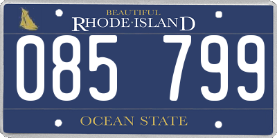 RI license plate 085799