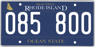 RI license plate 085800