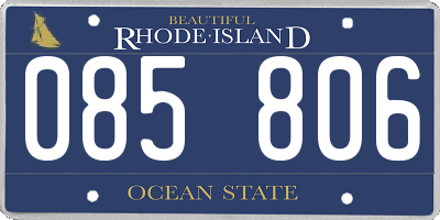 RI license plate 085806