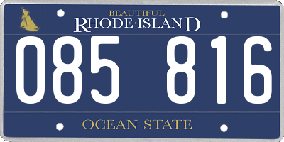 RI license plate 085816