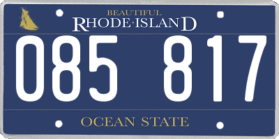 RI license plate 085817
