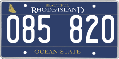 RI license plate 085820
