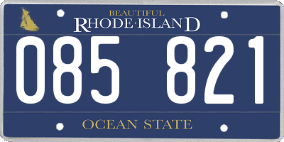 RI license plate 085821