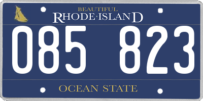 RI license plate 085823