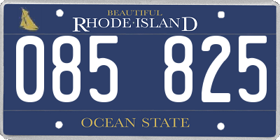 RI license plate 085825