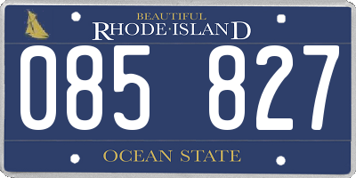 RI license plate 085827