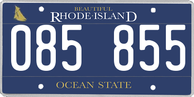 RI license plate 085855