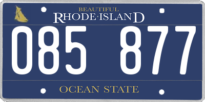 RI license plate 085877