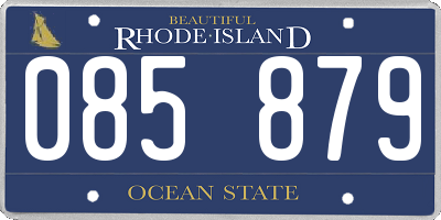 RI license plate 085879