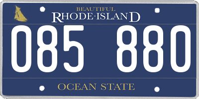 RI license plate 085880